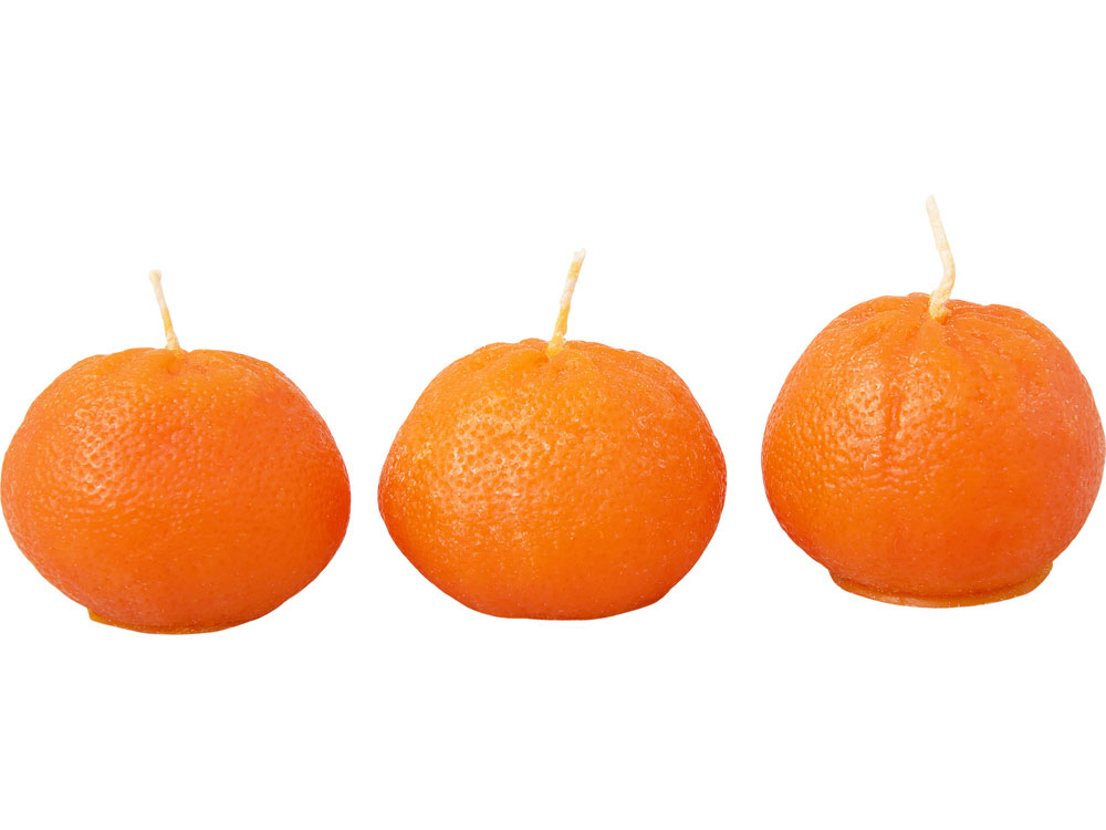 Набор свечей Мандарины в сетке, без аромата