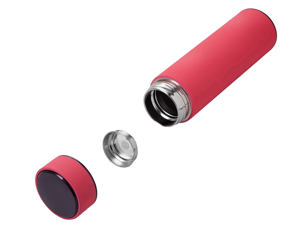 Термос FAMILY MARK LED, индикатор, soft touch