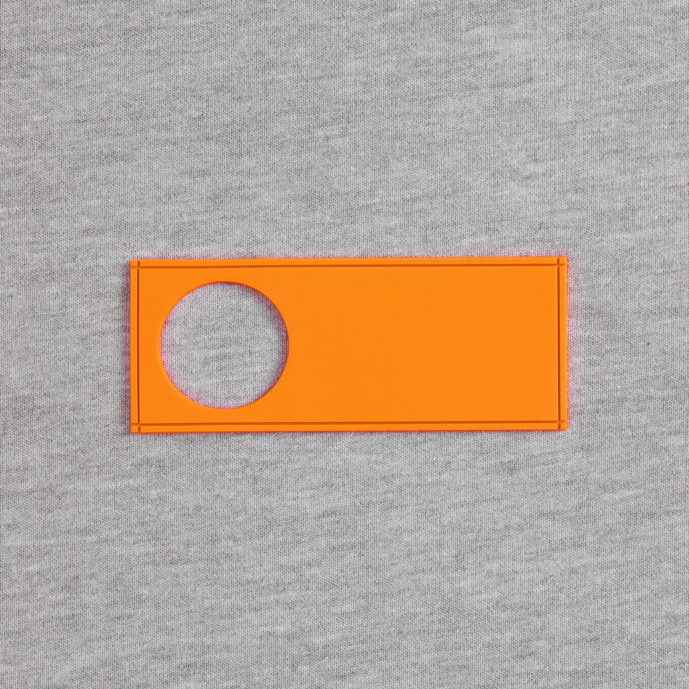 Лейбл из ПВХ с вырубкой «Круг»