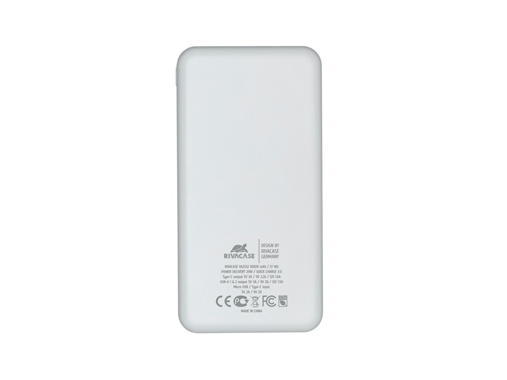 Внешний аккумулятор с быстрой зарядкой QC/PD VA2532, 10000 mAh