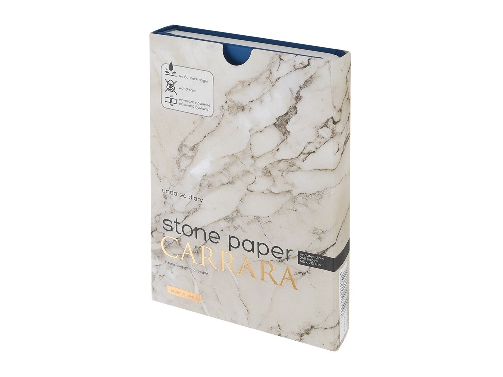 Ежедневник с каменной бумагой недатированный А5 Carrara