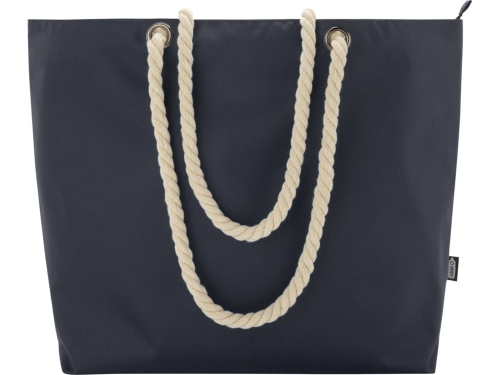 Пляжная сумка-холодильник Panama GRS из переработанных материалов с ручками-шнурками