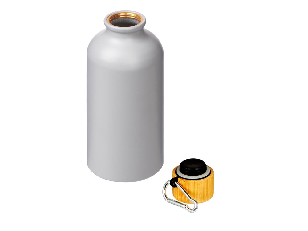 Бутылка Hip S Bamboo с карабином, 400 мл, матовая