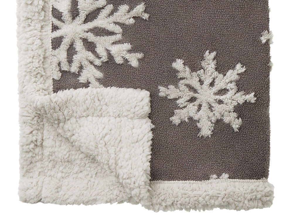 Плед Snowflake новогодний с капюшоном