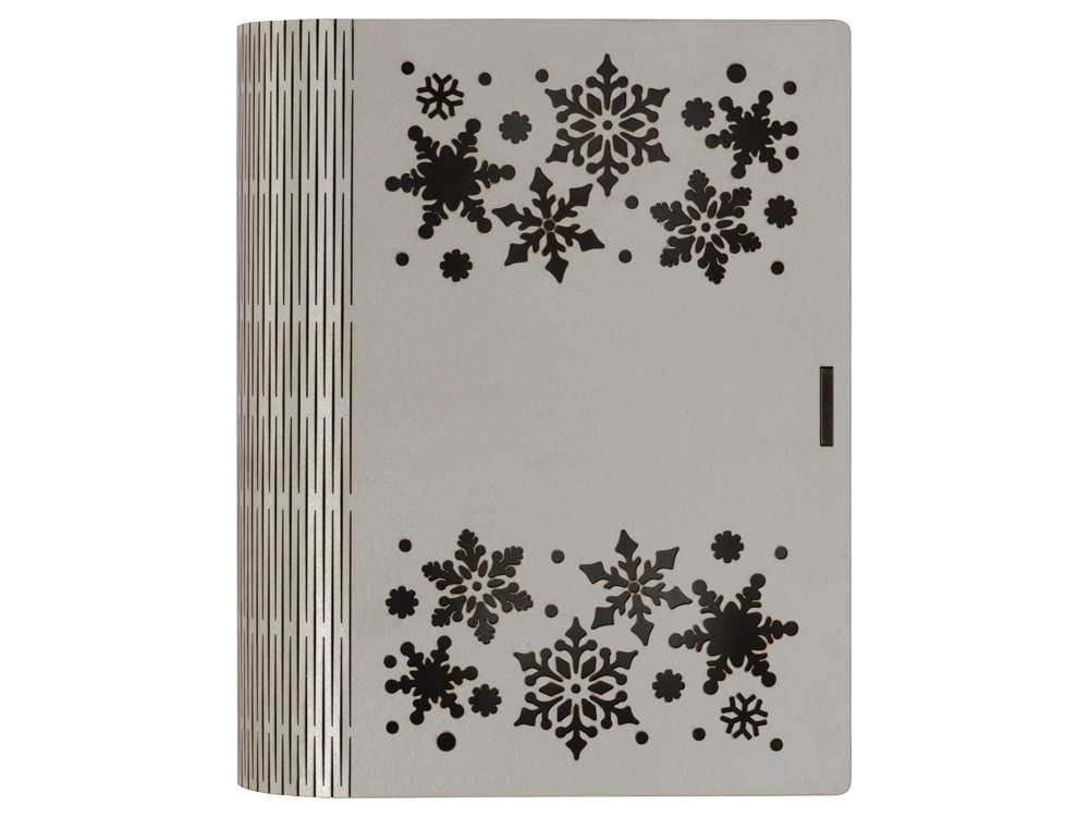 Деревянная коробка с резной крышкой Книга, L