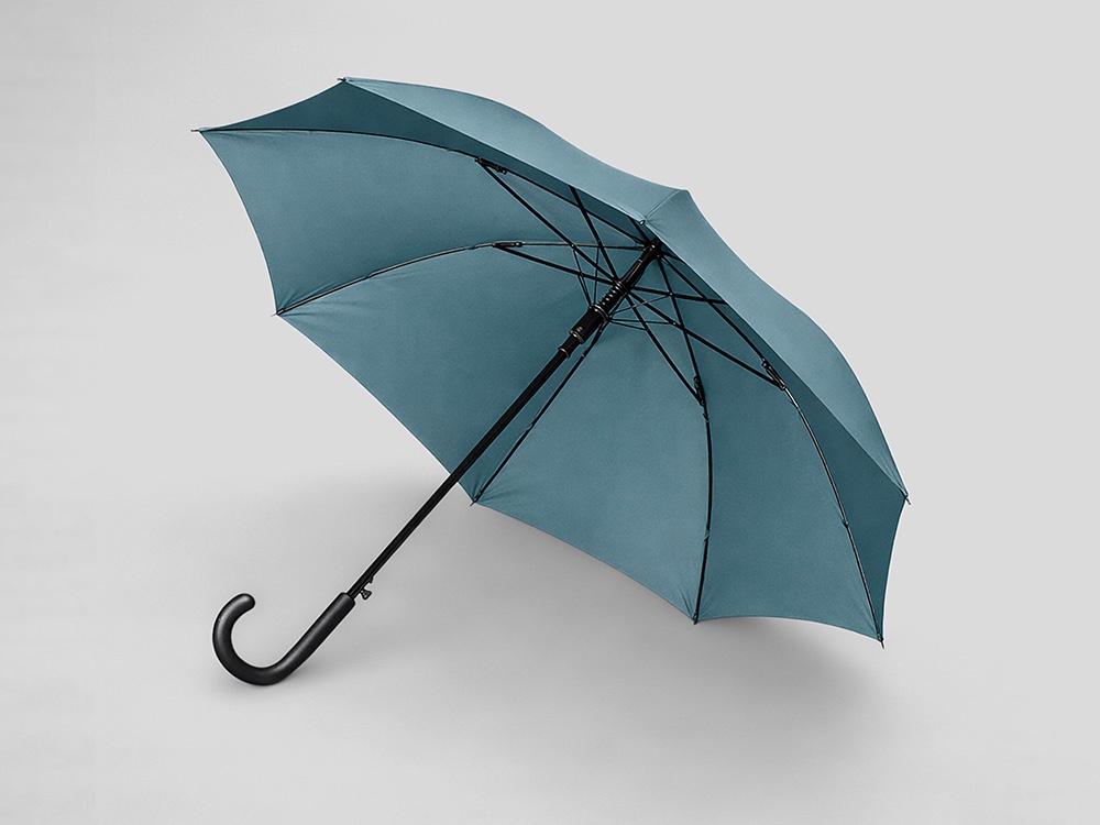 Зонт-трость Reviver с куполом из переработанного пластика