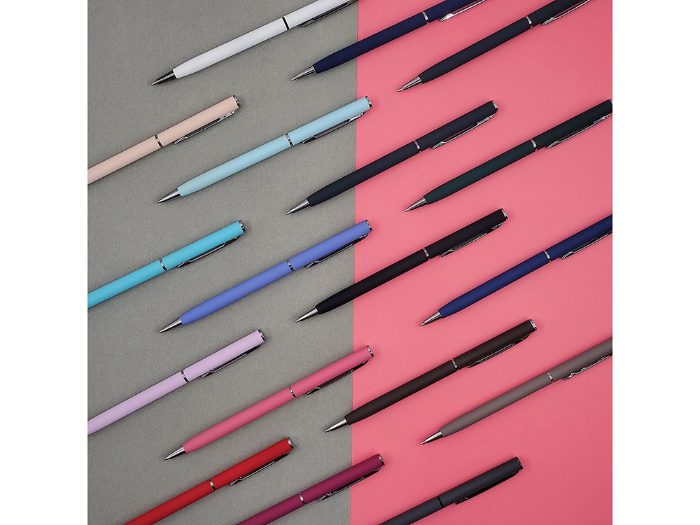 Ручка металлическая шариковая Palermo, софт-тач