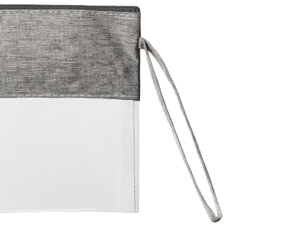 Прозрачная косметичка Leony из ПВХ и ткани