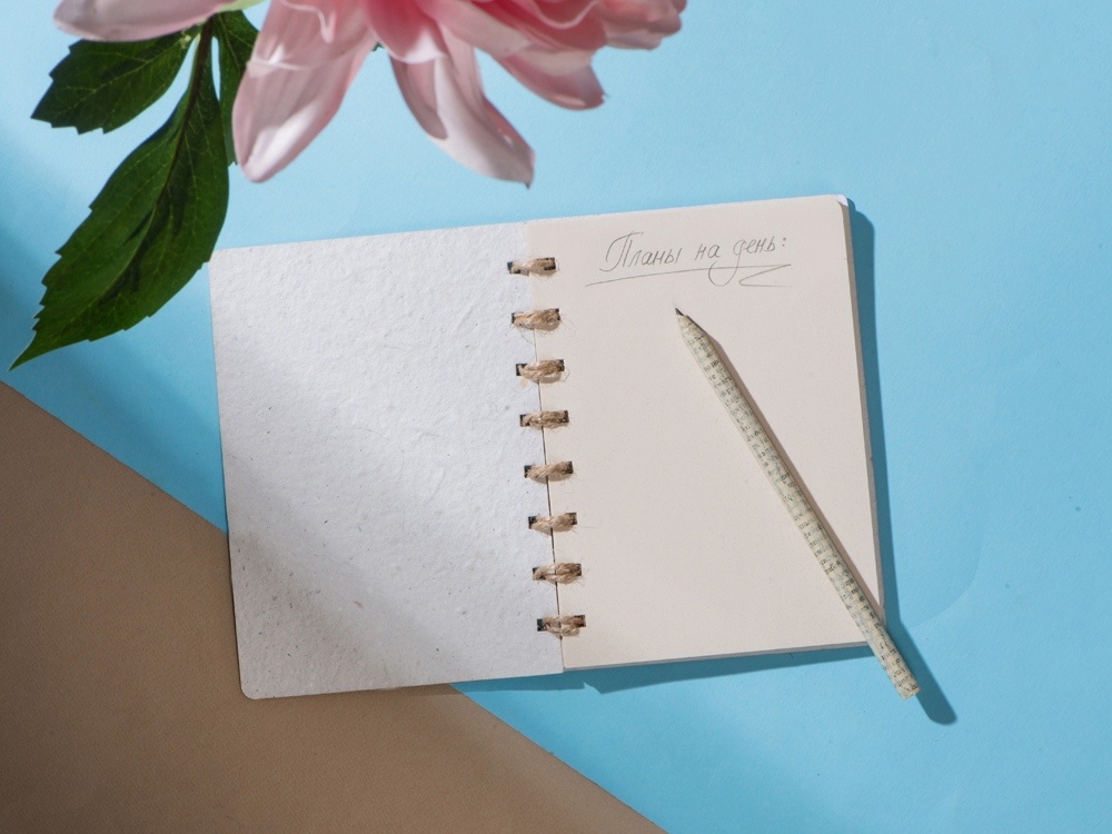 Блокнот А5 с бумажным карандашом и семенами цветов микс
